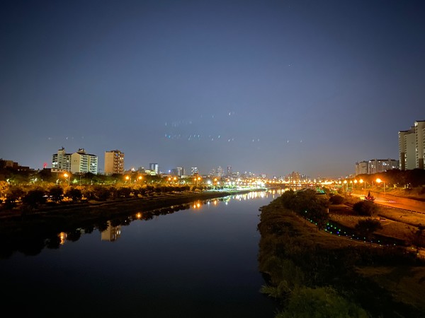 A panoramic view of Jungnang Stream